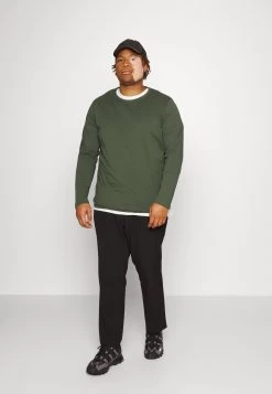 Pier One 2 Pack - Longsleeve - Dark Green/Dark Blue