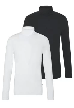 Pier One 2 Pack - Longsleeve - White/Black