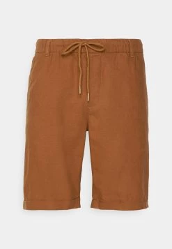Pier One Linen Blend Drawcord Shorts- Shorts - Brown -Pier One 1ea4e2e885224bdf9790c588673025ff