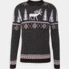 Pier One Wintery Christmas Jumper- Trui - Black