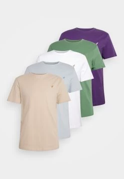 Pier One Unisex 5 Pack - T-Shirt Basic - Light Blue/Purple/White -Pier One 4dab7af2179d4e539c84571a9836ad97