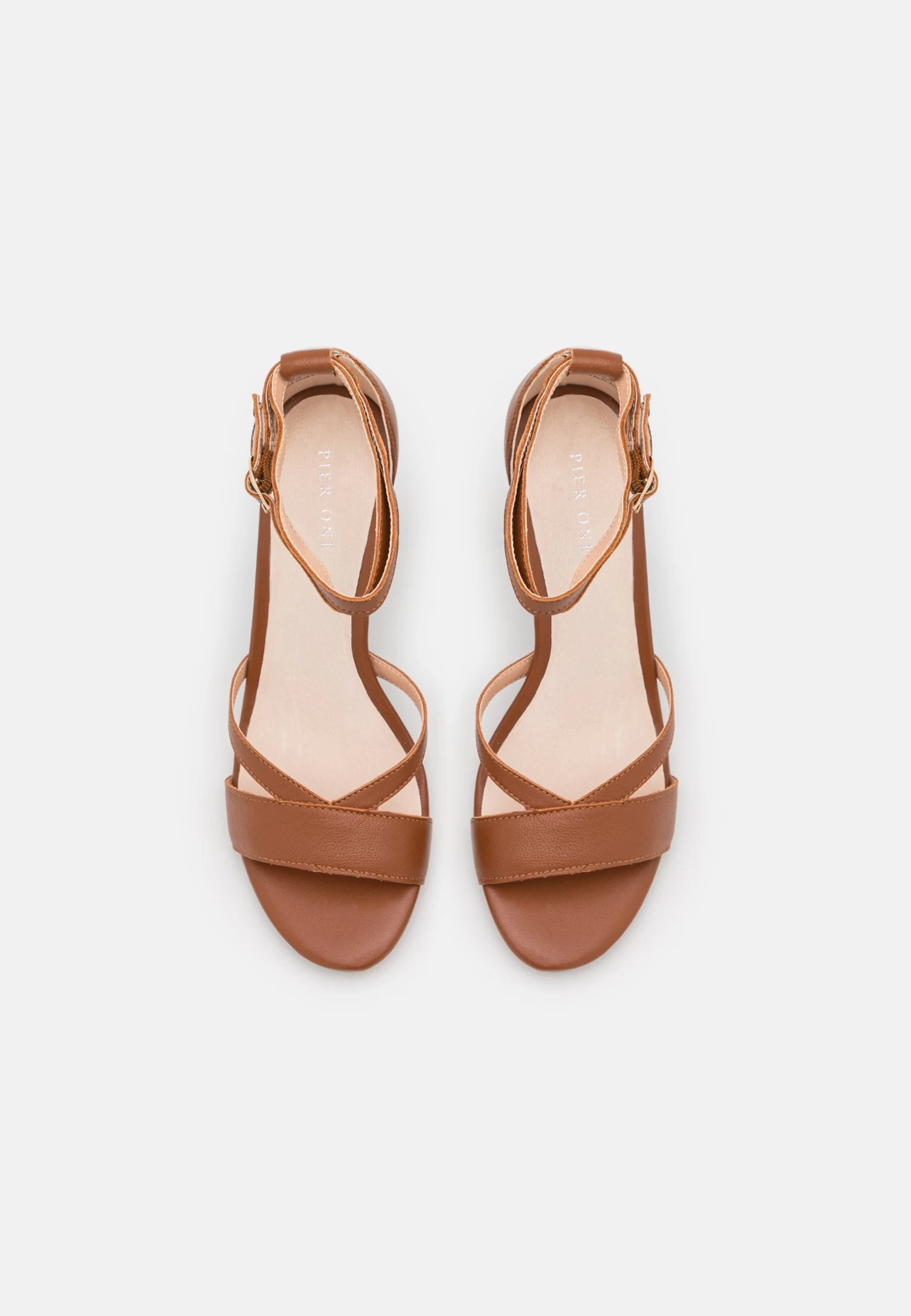 Pier One Leather - Sandalen Met Hoge Hak - Cognac 6 Pier One Leather - Sandalen Met Hoge Hak - Cognac - Afbeelding 6