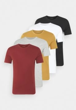 Pier One 5 Pack - T-Shirt Basic - Brown/White/Black -Pier One 5678841ae5a9410890b230c08f47da25
