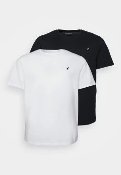 Pier One 2 Pack - T-Shirt Basic - Dark Blue/White -Pier One 90a17242bb494357bb9c3bc8420a664e