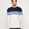 Pier One Sweater - Blue/Off-White/Grey