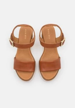 Pier One Leather - Sandalen Met Plateauzool - Cognac -Pier One b80818678d9d4ac69f01612170fec8f3