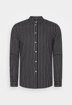 Pier One Flannel Stripes- Overhemd - Dark Grey
