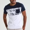 Pier One T-Shirt Print - Navy/White