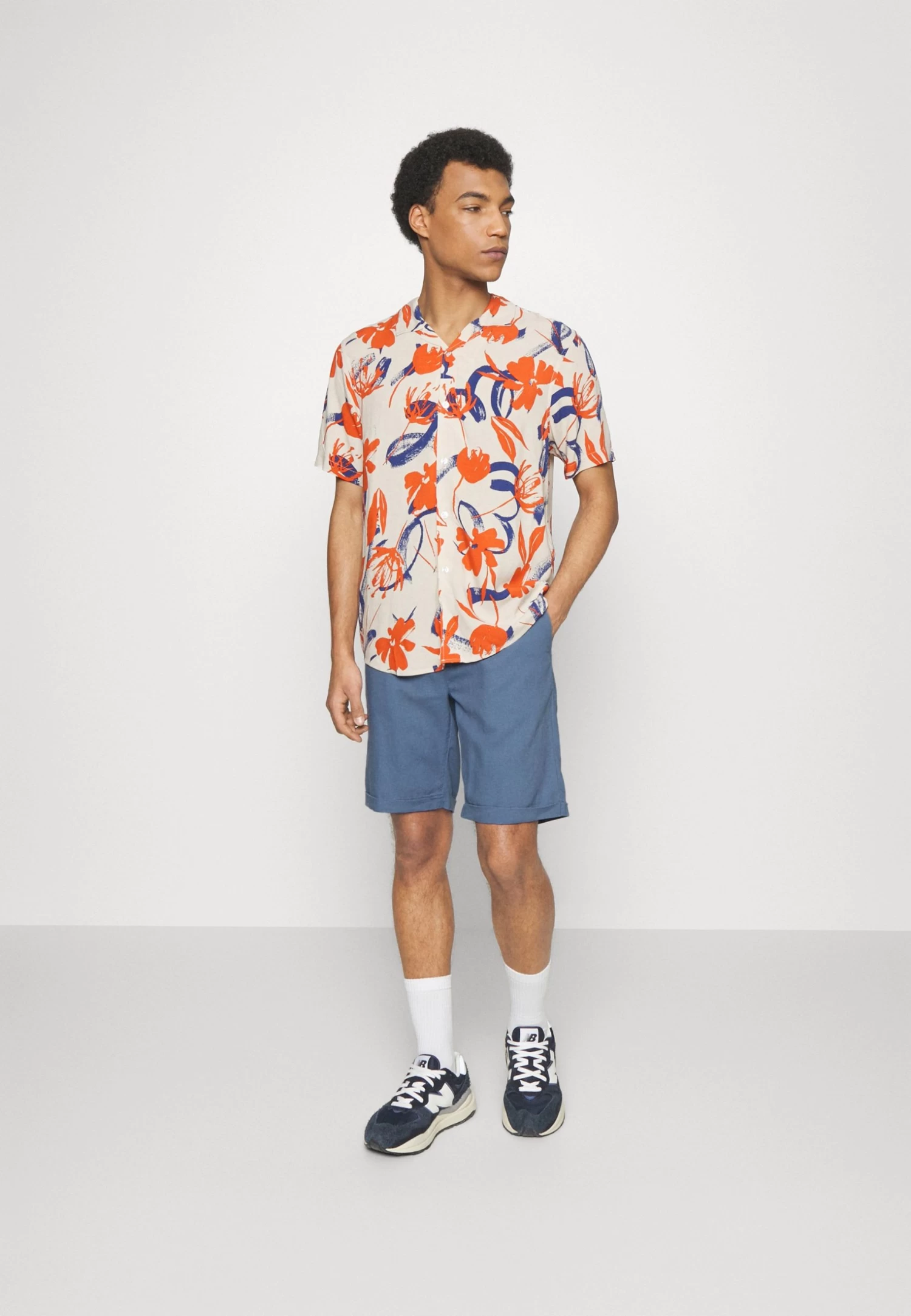 Pier One Linen Blend Drawcord Shorts- Shorts - Blue 2 Pier One Linen Blend Drawcord Shorts- Shorts - Blue - Afbeelding 2