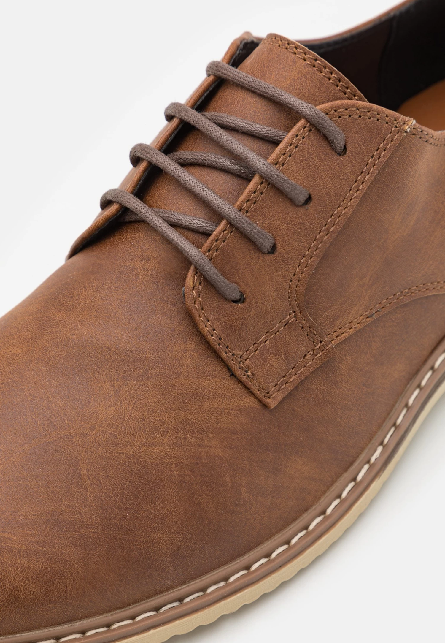 Pier One Unisex - Veterschoenen - Cognac 6 Pier One Unisex - Veterschoenen - Cognac - Afbeelding 6