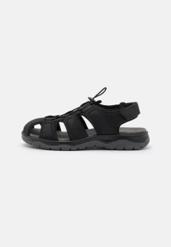 Pier One Leather - Outdoorsandalen - Black