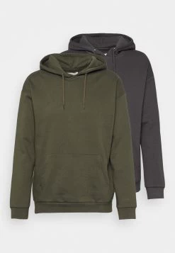 Pier One 2 Pack - Hoodie - Olive/Grey -Pier One e9b77bcede62405a96690341784f3595