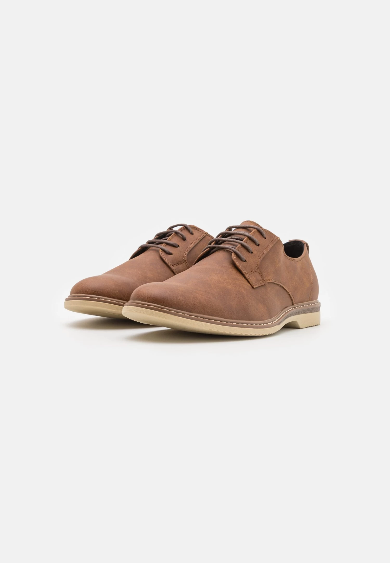 Pier One Unisex - Veterschoenen - Cognac 2 Pier One Unisex - Veterschoenen - Cognac - Afbeelding 2