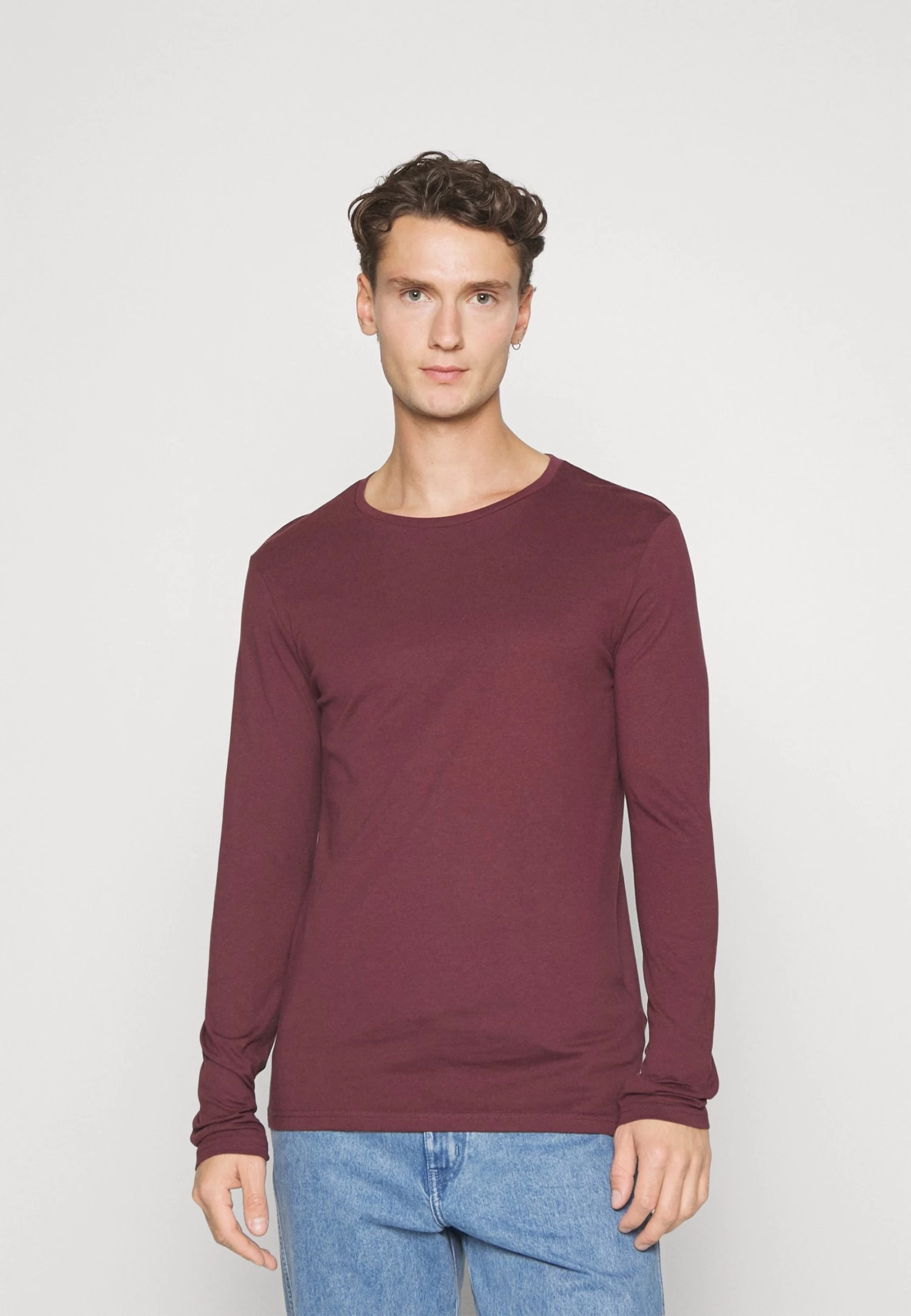 Pier One 2 Pack - Longsleeve - Bordeaux/Dark Blue 4 Pier One 2 Pack - Longsleeve - Bordeaux/Dark Blue - Afbeelding 4