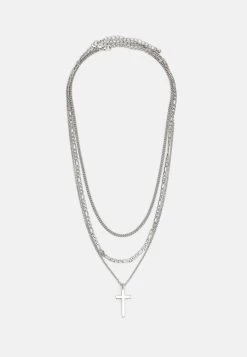 Pier One Unisex 3 Pack - Ketting - Silver-Coloured