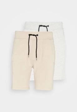 Pier One 2 Pack - Shorts - Grey/Beige -Pier One f4599e2dafe14214b9e4b26698b6585e