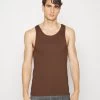 Pier One 3Pck Skin Tone Rib Vest- Hemd - Brown